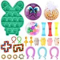 Los mejores  - Fabu 24pz Push Bubble Sensorial Fidget para Niños Adultos- Juguete Sensorial Puro de Silicona de Compresión Stress…